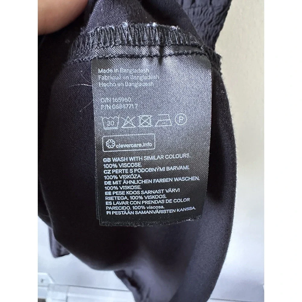 H&M‎ Long Women's Sleeveless Black Sundress Size 6